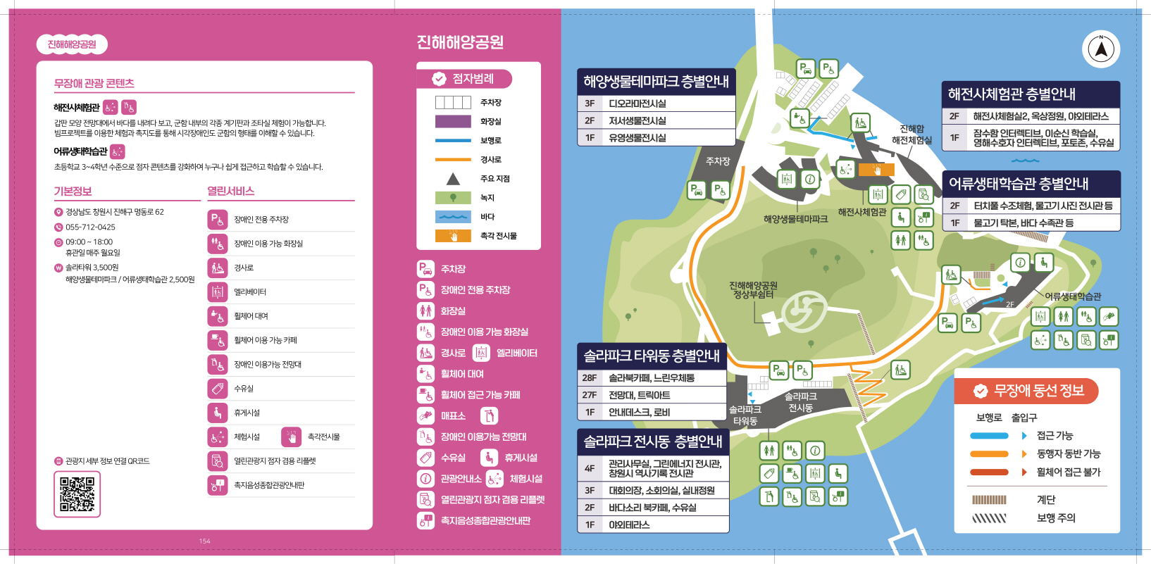 진해해양공원 무장애 관광지도
